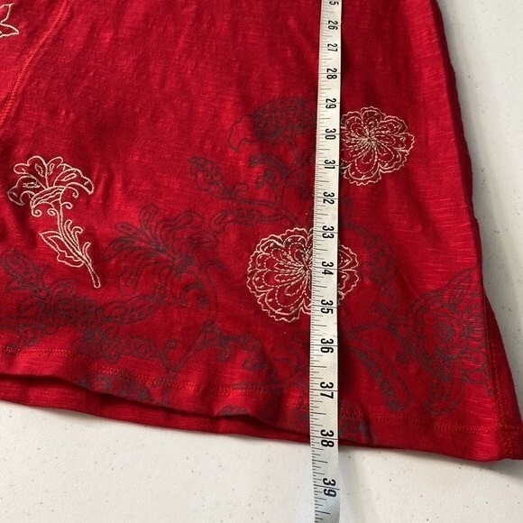 Aventura Schaffer Organic Cotton Floral Embroidery Sleeveless Dress Athleisure - Picture 12 of 15